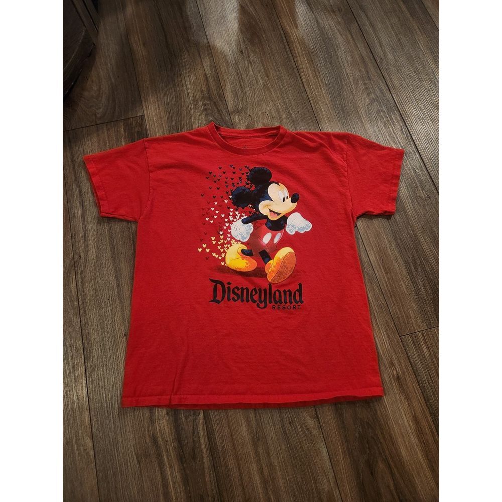 Disney Parks Disneyland Mickey Mouse Shirt with Hearts‎ Youth Size XL